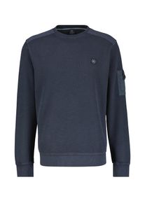 Lerros Herren Sweatshirt "Lerros Strukturiertes Sweatshirt mit Details", blau, Gr. S, 95% Baumwolle, 5% Nylon, Sweatshirts