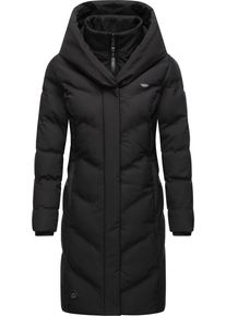 Ragwear Damen Steppmantel "Natalka Melange", schwarz, modisch, Gr. XS, Außenmaterial: 100% Polyester, Innenfutter: 100% Polyester, Wattierung: 100%