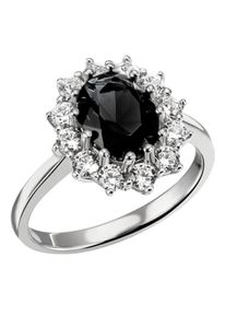 Firetti Damen Fingerring "Schmuck Geschenk Silber 925 Silberring Lady D handgefertigt", 60, Silber 925 (Sterlingsilber), 2,1mm, schwarz, Silber 925