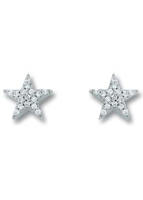 ONE ELEMENT Damen Paar Ohrhänger "Zirkonia Stern Ohrringe Ohrstecker aus 925 Silber", Kinder, Silber 925 (Sterlingsilber), silber, Silber 925