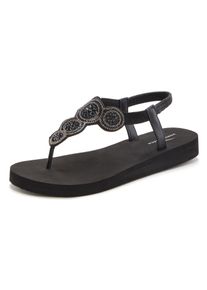 Venice Beach Damen Badezehentrenner, Gr. 41, schwarz, Obermaterial: 100% Lederimitat. Futter: 100% Lederimitat. Decksohle: 100% Synthetik. Laufsohle: