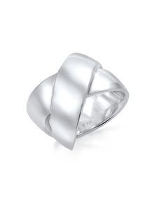 Elli Premium Damen Fingerring "Bandring Breit Modern 925 Sterling Silber", 52mm, ohne Stein, Silber 925 (Sterlingsilber), 17mm, silber, Silber 925