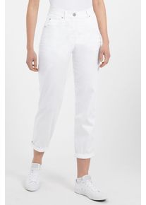 Recover Pants Damen Stoffhose "CARA", weiß, Gr. 34, unifarben, 54% Lyocell;43% Baumwolle;3% Elasthan, Hosen, in lässiger Passform