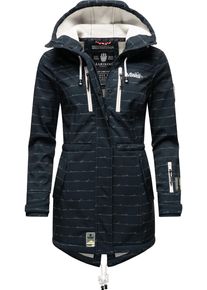 Marikoo Damen Funktionsmantel "Zimtzicke", blau, casual, Gr. XS, Oberstoff: 98% Polyester, 2% Elasthan, Futter: 100% Polyester, Ärmelfutter: 100%