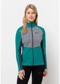 Jack Wolfskin Damen Fleecejacke "MARIENBERG FZ W", blau, Gr. L, 1. OBERSTOFF 61% POLYESTER, 34% LYOCELL, 5% ELASTHAN 2. OBERSTOFF 64% POLYESTER, 31%