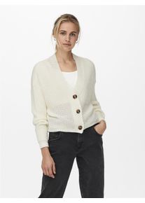 Only Damen Strickjacke "ONLCAROL NICE L/S CARDIGAN KNT NOOS", grün, modisch, Gr. S, unifarben, Strick, Rippstrick, Obermaterial: 100% Polyacryl,