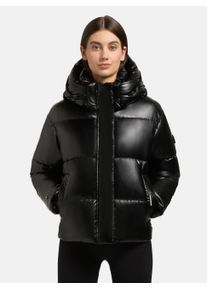 Khujo Damen Steppjacke "Devina Shiny-YM", schwarz, modisch, Gr. M, Obermaterial: 50% Polyurethan, 50% Polyester, Futter: 100% Nylon, Wattierung: 100%