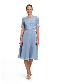 Vera Mont Damen Cocktailkleid "Vera Mont Cocktailkleid mit Spitze", blau, feminin, Gr. 46, Obermaterial: 100% Polyester. Futter: 100% Polyester.,