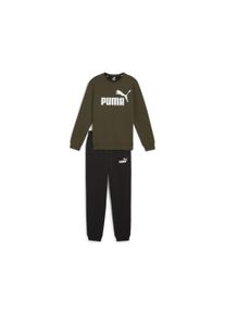 Puma Kinder Trainingsanzug "NO.1 LOGO SWEAT SUIT FL B", grün, sportlich, Gr. 140, unifarben, Fleece, Obermaterial: 66% Baumwolle, 34% Polyester,
