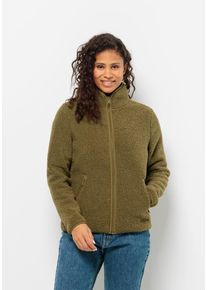 Jack Wolfskin Damen Fleecejacke "HIGH CURL JACKET W", grün, Gr. S, OBERSTOFF 100% POLYESTER FUTTER 100% POLYESTER, Jacken