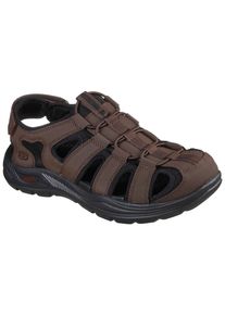 Skechers Herren Sandale "VERLANDER", Gr. 40, braun, Synthetik, Textil, klassisch, Schuhe, Sommerschuh, Klettschuh, Freizeitsandale, mit Klett an der