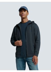 NO EXCESS Herren Sweater "NO EXCESS Kapuzenweste mit Reißverschluss", blau, Gr. L, 69% Viskose, 26% Nylon, 5% Elasthan, Sweatshirts