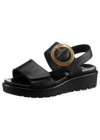 Ara Damen Plateausandaletten "BILBAO", Gr. 42, schwarz, Nappaleder, modisch, Schuhe, Sommerschuh, Sandale, Plateauabsatzmit herausnehmbarem Fußbett