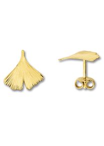 ONE ELEMENT Damen Paar Ohrhänger "Ginkgoblatt Ohrringe Ohrstecker aus 333 Gelbgold", Damen, Gelbgold 333, gold, Gelbgold 333, Ohrringe, Damen Gold