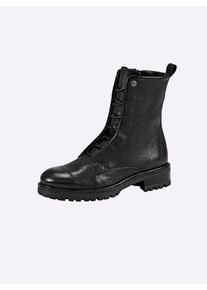 Heine Damen Stiefelette, Gr. 40, schwarz, Glattleder, Leder, modisch, Schuhe