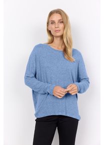 soyaconcept Damen Rundhalsshirt "SC-BIARA 1"air blau melange, casual, Gr. M, meliert, Obermaterial: 74% Viskose, 21% Polyester, 5% Elasthan, Shirts,
