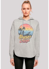 F4NT4STIC Damen Kapuzenpullover "Stranger Things LA Gradient Netflix TV Series", grau, casual, Gr. L, Obermaterial: 100% Baumwolle, Pullover, Premium