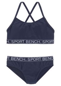 Bench. Kinder Bustier-Bikini "Yva Kids", blau, Gr. 122, Recycling-Polyamid, Bikini-Sets, in sportlichem Design und Farben