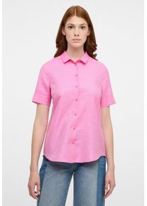 Eterna Damen Hemdbluse "REGULAR FIT", pink, modisch, Gr. 38, 59% cotton, 41% Leinen, Blusen, EASY IRON (bügelleicht)