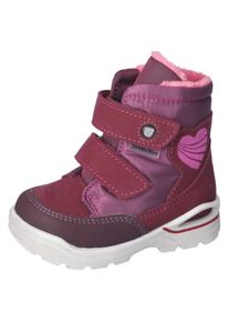 Kinder Klettstiefel "Fina WMS: normal", Pepino BY RICOSTA, Gr. 21, rot, Lederimitat, Textil, casual, Schuhe, Kindergartenschuh, Winterstiefel mit