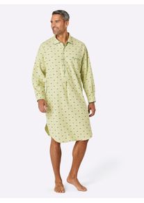 Herren Nachthemd "Nachthemd", Gr. 44, grün, 100% Baumwolle, gemustert, Kleider