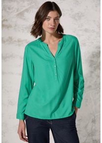 Cecil Damen Langarmbluse, grün, casual, Gr. XXL, unifarben, Stoff, 100% Viskose, Blusen, aus softer Viskose
