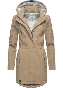 PEAK TIME Damen Softshelljacke "L60013", beige, sportlich, Gr. XXL, Softshell, Obermaterial: 96% Polyester, 4% Elasthan, Futter 1: 100% Polyester,