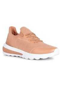 Geox Damen Sneaker "D SPHERICA ACTIF", Gr. 36, orange, Textil, Synthetik, casual, Schuhe, Freizeitschuh, Halbschuh, Schnürschuh