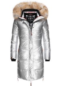 Navahoo Damen Wintermantel "Halina", silber, modisch, Gr. S, Oberstoff: 100% Polyester, Futter: 100% Polyester, Wattierung: 100% Polyester,