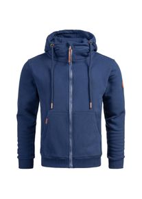 Herren Sweatjacke "ASGeenio", blau, Gr. L, Alessandro Salvarini, Obermaterial: 65% Baumwolle, 35% Polyester, Sweatjacken, mit hohem Kragen