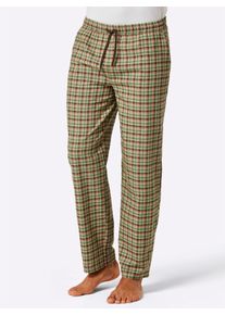 wäschepur WÄSCHEPUR Herren Pyjamahose, Gr. 44, beige, 100% Baumwolle, gemustert, kariert, Hosen