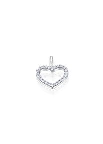 ONE ELEMENT Damen Ketten-Anhänger "0,15 ct Diamant Brillant Anhänger aus 585 Weißgold", 0.15 ct mit Diamant, Weißgold 585-Gold, silber, Weißgold 585,