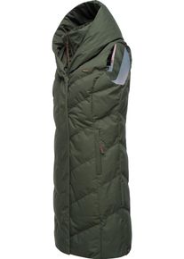 Ragwear Damen Steppweste "Natalka Vest", grün, Basic, Gr. XL, Außenmaterial: 100% Polyester, Innenfutter: 100% Polyester, Wattierung: 100% Polyester,