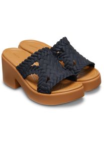 Crocs Damen Pantolette "Brooklyn Woven Slide Heel", Gr. 41, braun, Croslite, Flechtoptik, casual, Schuhe, Sandale, Sommerschuh mit modischem