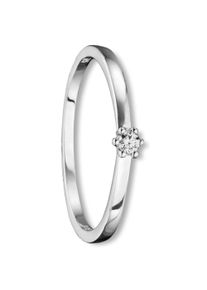 ONE ELEMENT Damen Diamantring "0.05 ct Diamant Brillant Ring aus 585 Weißgold", 48,mit Diamant, Weißgold 585-Diamanten, silber, Weißgold 585,