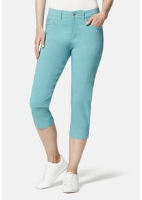 STOOKER WOMEN Damen 7/8-Hose "Tahiti Bengalin Capri Slim Fit", blau, casual, Gr. 44, Stoff, 70% Viskose, 26% Polyamid, 4% Elasthan, Hosen, Capri Slim