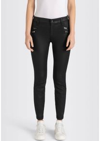 MAC Damen Röhrenhose "Skinny Zip", schwarz, modisch, Gr. 34, Obermaterial: 52% Baumwolle, 46% Lyocell, 2% Elasthan, Hosen