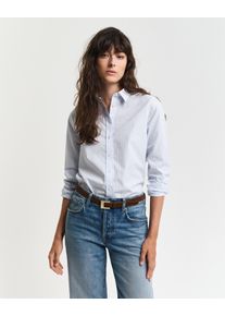 Gant Damen Hemdbluse "REG POPLIN STRIPED SHIRT", blau, klassisch, Gr. 34, gestreift, Popeline, Obermaterial: 100% Baumwolle, Blusen, mit einer