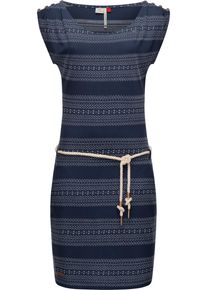 Ragwear Damen Shirtkleid "Chego", blau, modisch, Gr. XL, Obermaterial: 80% Baumwolle, 20% Polyester, Kleider, stylisches Sommerkleid mit Bindeband
