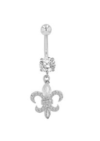 Adelia´s ADELIA ́S Damen Bauchnabelpiercing "Damen Pircing - Bauchnabelpiercing aus Edelstahl mit Zirkonia"weiß, neutral, Edelstahl, Piercings