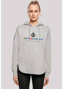 F4NT4STIC Damen Kapuzenpullover "Seglerfahnen Knut & Jan Hamburg", grau, casual, Gr. L, Obermaterial: 100% Baumwolle, Pullover, Print