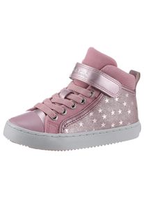 Geox Kinder Sneaker "J KALISPERA GIRL I", Gr. 25, rosa, Lederimitat, Textil, Glitzermuster, casual, Schuhe, High Top Sneaker, Schnürboots,