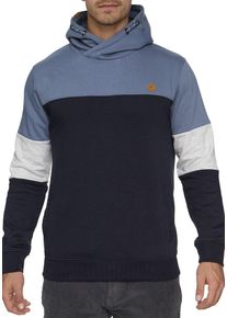 INDICODE Herren Kapuzensweatshirt "INOlson", blau, modisch, Gr. L, colorblocking, Sweatware, Obermaterial: 60% Baumwolle, 40% Polyester, Sweatshirts