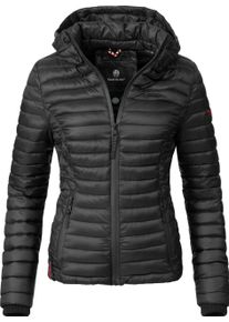 Marikoo Damen Steppjacke "Samtpfote", schwarz, casual, Gr. M, Oberstoff: 100% Nylon, Futter: 100% Polyester, Wattierung: 100% Polyester, Jacken,