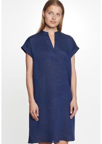 Seidensticker Damen Sommerkleid "Schwarze Rose", blau, Gr. 36, unifarben, 100% Leinen, Kleider, Ohne Arm Kragen Uni