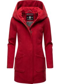 Marikoo Damen Wintermantel "Maikoo", rot, modisch, Gr. XXL, Oberstoff: 90% Polyacryl, 8% Viskose, 2% Elasthan, Futter: 100% Polyester, Ärmelfutter: