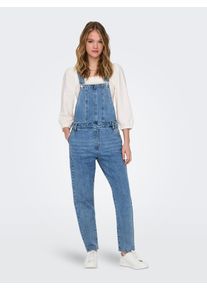 Only Damen Overall "ONLPERCY OVERALL DNM MAE06 NOOS", blau, modisch, Gr. L, unifarben, Denim/Jeans, Obermaterial: 99% Baumwolle, 1% Elasthan, Overalls
