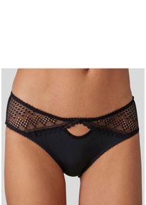 Lascana Damen Slip, Gr. 40, schwarz, Jersey, Obermaterial: 76% Baumwolle, 18% Polyamid, 6% Elasthan, Unterhosen, aus Bio-Baumwolle