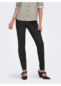 Only Damen Jeggings "ONLANGALINE HW FAUX SUEDE LEGGING CC PNT", schwarz, modisch, Gr. M, unifarben, Obermaterial: 100% Polyester, Hosen, in Wildleder