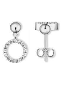 ONE ELEMENT Damen Paar Ohrhänger "Zirkonia Kreis Ohrringe Ohrstecker aus 925 Silber", Damen, Silber 925 (Sterlingsilber), silber, Silber 925